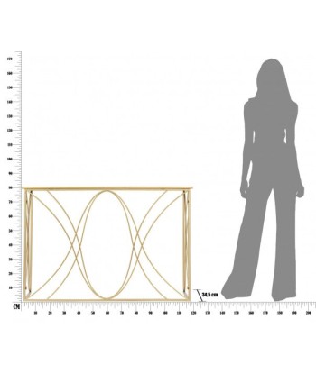Console Exy Or métal et verre, l120xA40xH80 cm sur le site 