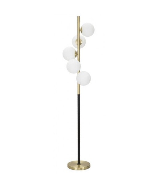 Lampe Glamy Or Foncé / Blanc, Ø46xH160 cm est présent 