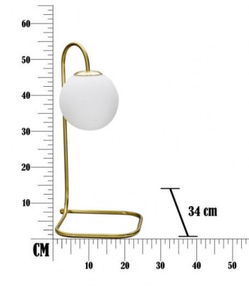 Lampe Glamy Twist Or / Blanc Véritable concentré