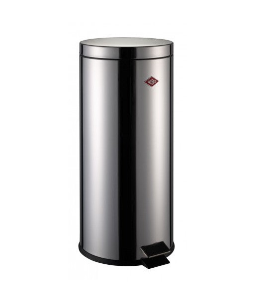 Poubelle à pédale, Tetra Bin Chrome, 30L, Ø29,5xH67,5 cm livraison gratuite