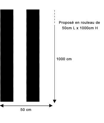 Papier peint rayures larges noir soldes