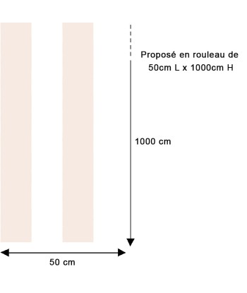 Papier peint rayures larges rose pastel livraison et retour toujours gratuits