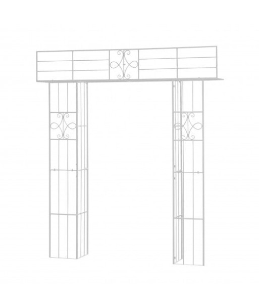 Arche de jardin en métal Klara Blanc, L210xl35xH235 cm votre