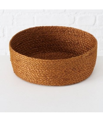 Set de 3 paniers de rangement, en Bogra Natural / Jute marron, Ø30xH12 cm / Ø26xH10 cm / Ø22xH8 cm Dans la société mordern