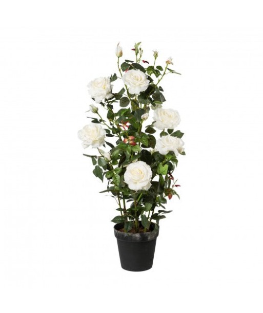 Fleur artificielle en pot, Rosier Blanc, H112 cm sélection de produits