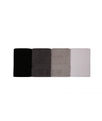 Lot de 4 serviettes de bain en coton, Arc-en-ciel, 70 x 140 cm rembourrage situé sous