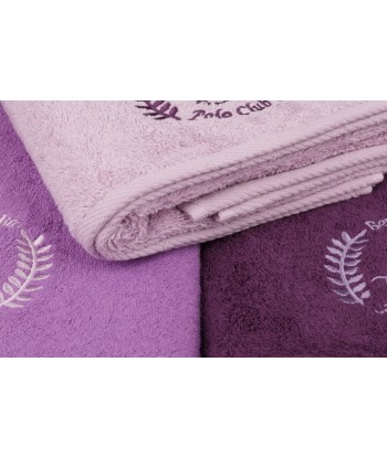 Lot de 3 serviettes de bain en coton, Beverly Hills Polo Club 402 Lilas / Violet / Violet, 70 x 140 cm sur le site 