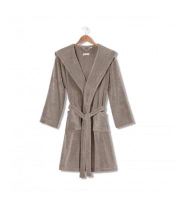 Peignoir unisexe en coton, Chicago Hooded Gris, S/M soldes