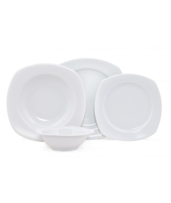 Service de vaisselle en porcelaine, Blanc Casual Dinner, 24 pièces de la marque