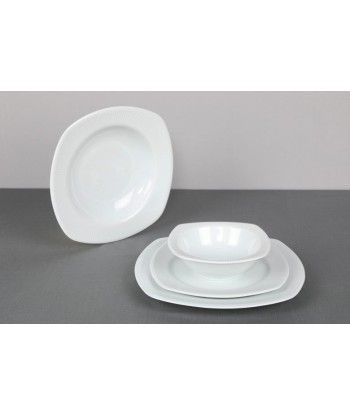 Service de vaisselle en porcelaine, Blanc Casual Dinner, 24 pièces de la marque