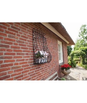 Support mural pour pots, en métal, noir italien, L50xl25,6xH91,4 cm online