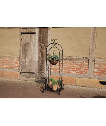 Étagère pliante pour pots de jardin / terrasse, métal, Stand Noir, L45.9xl44xH132.6 cm de la marque