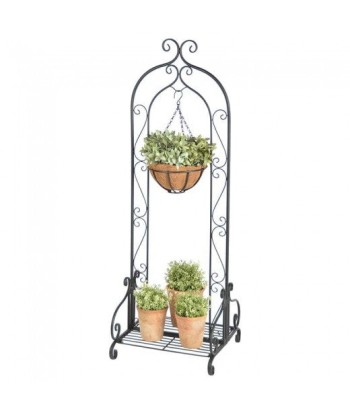 Étagère pliante pour pots de jardin / terrasse, métal, Stand Noir, L45.9xl44xH132.6 cm de la marque