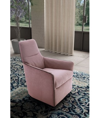 Fauteuil fixe tapissé de tissu, Bangkok Rose, l70xA80xH96 cm Véritable concentré