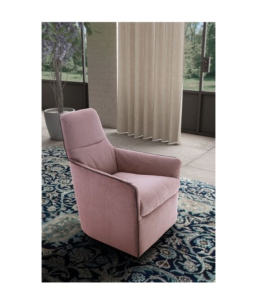 Fauteuil fixe tapissé de tissu, Bangkok Rose, l70xA80xH96 cm Véritable concentré