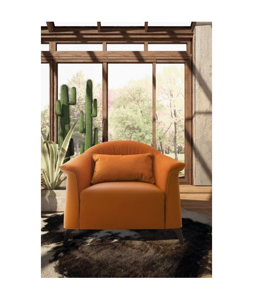 Fauteuil fixe tapissé de tissu, Caroline Orange, l92xA72xH74 cm JUSQU'A -70%! 