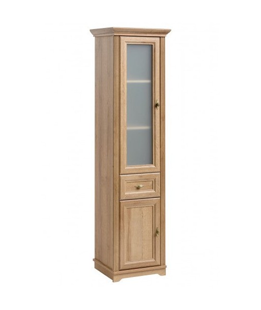 Meuble de salle de bain haut avec vitrine, 2 portes et 1 tiroir, Palace Riviera, l43xA40xH185 cm 50-70% off 