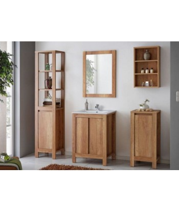 Meuble de salle de bain 1 porte, Chêne Classique, l40xA35xH85 cm est présent 