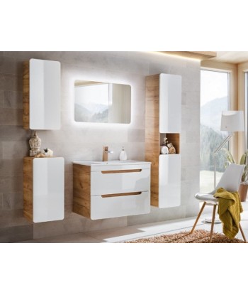 Meuble de salle de bain haut 2 portes, Aruba Blanc, l35xA32xH170 cm l'achat 