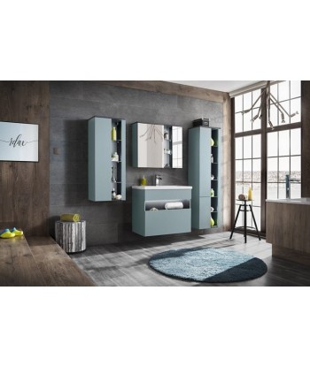 Meuble de salle de bain haut avec étagères et 2 portes, Bahama Mint, l45xA33xH170 cm votre restaurant rapide dans 