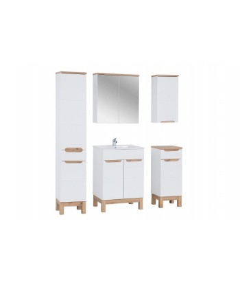 Meuble de salle de bain suspendu 1 porte, Bali Blanc, l35xA20xH70 cm Les magasins à Paris et en Île-de-France