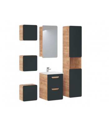 Meuble de salle de bain haut 2 portes, Aruba Cosmos, l35xA32xH170 cm vous aussi creer 