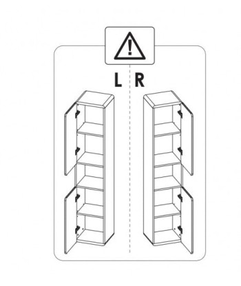 Meuble de salle de bain haut 2 portes, Aruba Cosmos, l35xA32xH170 cm vous aussi creer 