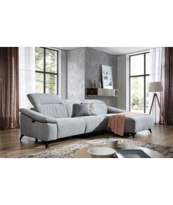 Canapé d'angle fixe avec mécanisme Relax, avec bain de soleil à droite, recouvert de tissu, Gappa Gris, l290xA170xH84 cm Comparez plus de prix