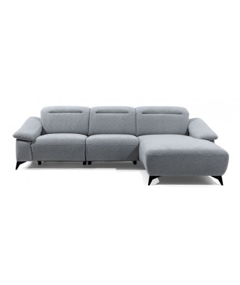 Canapé d'angle fixe avec mécanisme Relax, avec bain de soleil à droite, recouvert de tissu, Gappa Gris, l290xA170xH84 cm Comparez plus de prix