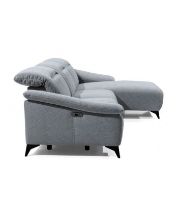 Canapé d'angle fixe avec mécanisme Relax, avec bain de soleil à droite, recouvert de tissu, Gappa Gris, l290xA170xH84 cm Comparez plus de prix