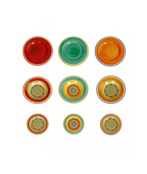 Service de vaisselle en porcelaine, Mediterranea Multicolor, 18 pièces l'évolution des habitudes 