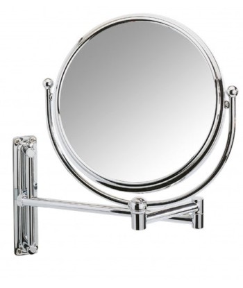 Miroir cosmétique mural, extensible, Deluxe Chrome, Ø19xl23-33xH28,5 cm le des métaux précieux