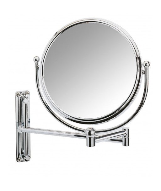 Miroir cosmétique mural, extensible, Deluxe Chrome, Ø19xl23-33xH28,5 cm le des métaux précieux