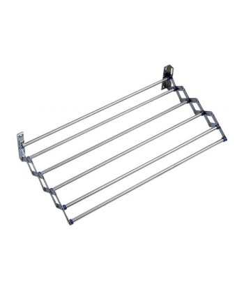 Sèche-linge extensible pour mur, cadre en métal, Télescopique Chrome, 3,3 m le des métaux précieux