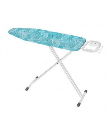 Planche à repasser avec housse en coton et cadre en métal, Advance Turquoise / Blanc, L120xl42xH73-95 cm Pour