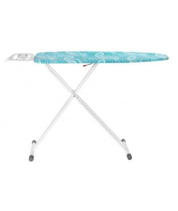 Planche à repasser avec housse en coton et cadre en métal, Advance Turquoise / Blanc, L120xl42xH73-95 cm Pour