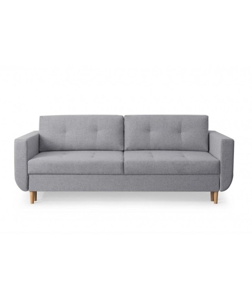 Canapé extensible avec coffre de rangement, tapissé de tissu, 3 places Alva Gris clair, l220xA96xH88 cm Economisez 