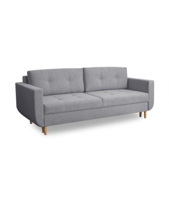 Canapé extensible avec coffre de rangement, tapissé de tissu, 3 places Alva Gris clair, l220xA96xH88 cm Economisez 