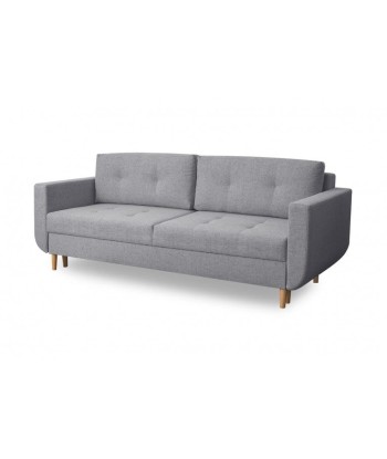 Canapé extensible avec coffre de rangement, tapissé de tissu, 3 places Alva Gris clair, l220xA96xH88 cm Economisez 