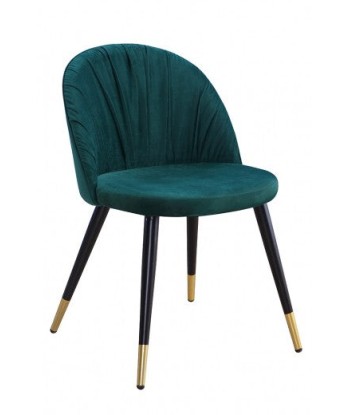 Chaise rembourrée avec tissu et pieds en métal Velours Monza Vert / Noir / Or, l51xA53xH78 cm prix pour 