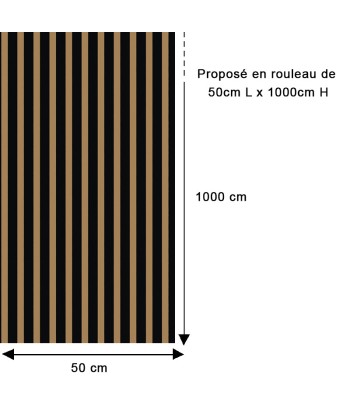 Papier peint rayures noir et brun doré - Tess vente chaude votre 