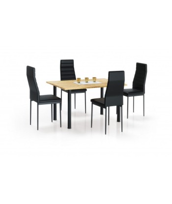 Table en MDF et métal Adonis 2 Chêne Doré / Noir, L120xl80xH76 cm online