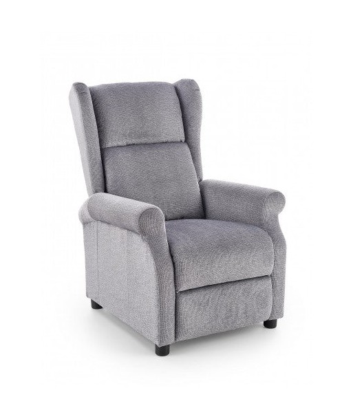 Fauteuil inclinable tapissé de tissu Agustin Gris, l75xA92xH107 cm de la marque