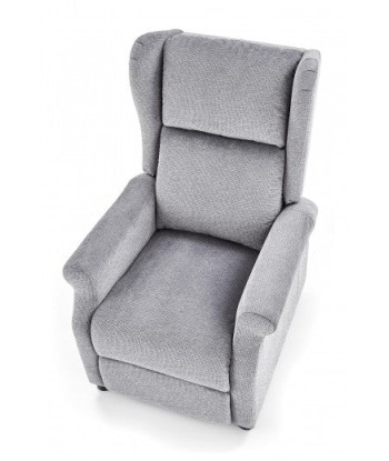 Fauteuil inclinable tapissé de tissu Agustin Gris, l75xA92xH107 cm de la marque