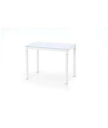 Table en verre et métal blanc Argus, L100xl60xH75 cm basket pas cher