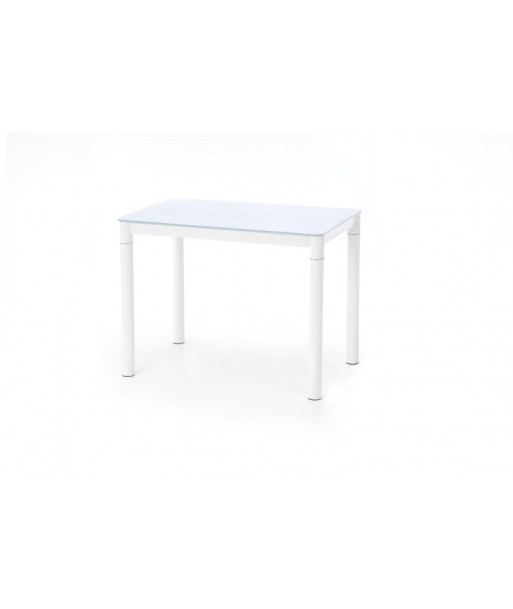 Table en verre et métal blanc Argus, L100xl60xH75 cm basket pas cher