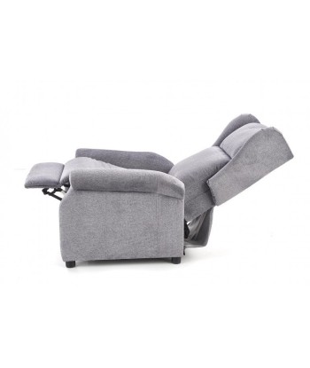 Fauteuil inclinable tapissé de tissu Agustin Gris, l75xA92xH107 cm de la marque