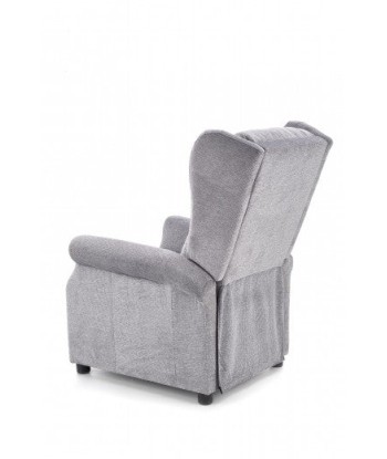 Fauteuil inclinable tapissé de tissu Agustin Gris, l75xA92xH107 cm de la marque