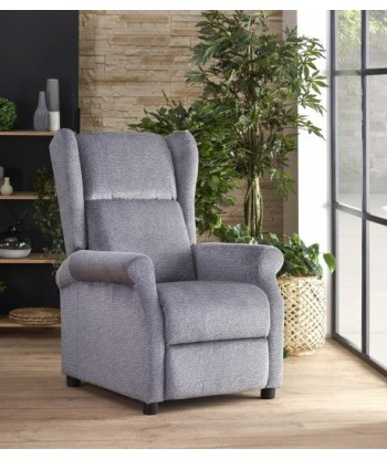 Fauteuil inclinable tapissé de tissu Agustin Gris, l75xA92xH107 cm de la marque