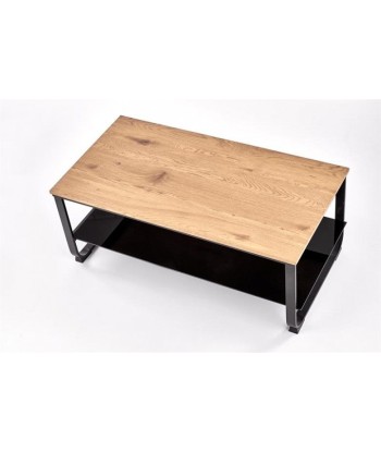 Table basse en MDF et métal Chêne Artiga / Noir, L105xl55xH45 cm Le MVP de beaucoup